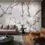 Carreau de mur et de plancher en porcelaine polie 48 po x 48 po Ventara Glacial Veil