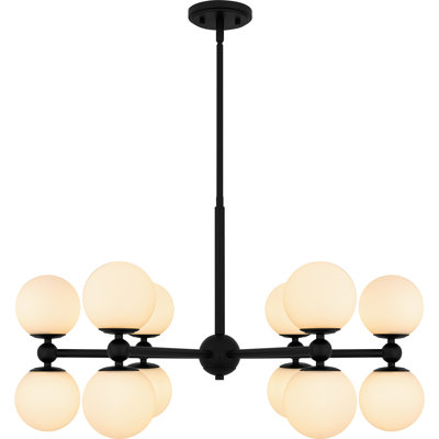Lustre en nickel brossé 12 lumières Nonah