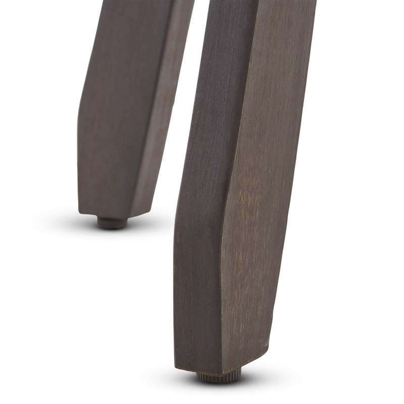 Stylish And Comfortable Acacia Wood Barstool With Rustic Design And Foot Rest