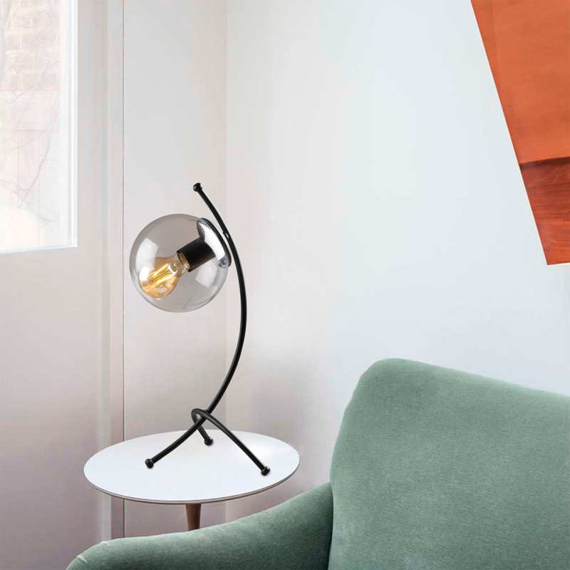 Metal Desk Lamp, Black/White