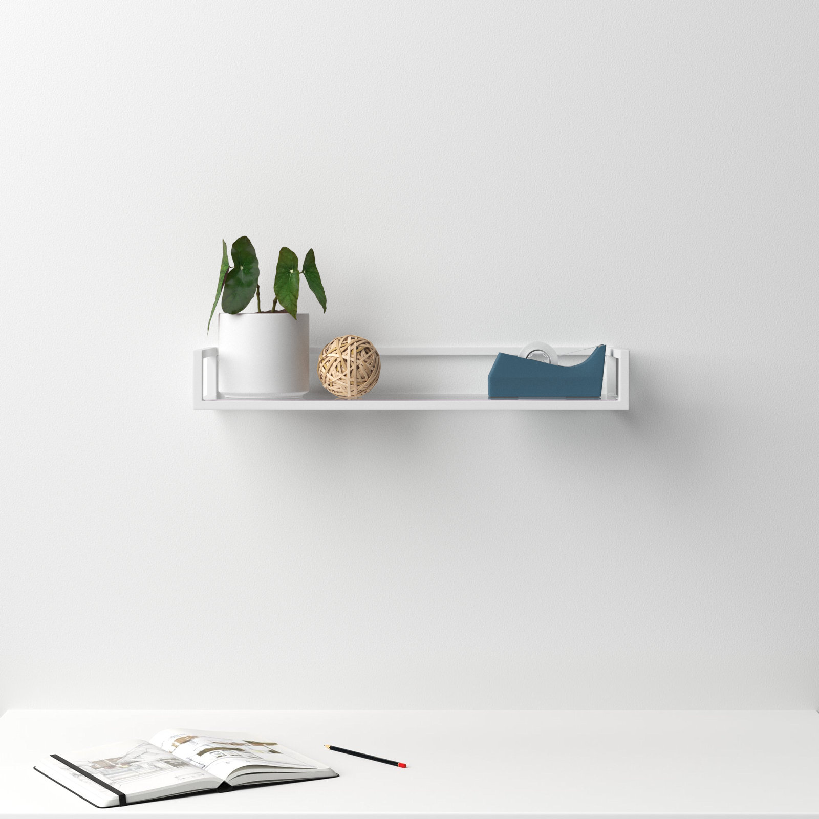 Chainbridge Accent Shelf, White