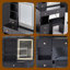 29 Inch Compact Vanity Desk with LED Mirror, Space-Saving Dressing Table & Stool Set-1778270679