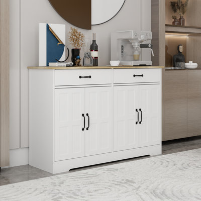 47.95" Farmhouse Buffet Cabinet Storage Sideboard
