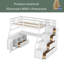 Lit mezzanine 7 tiroirs avec tablettes Graclynn par Harriet Bee-1022518068