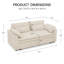 Canapé d'appoint confortable à 2 places Manuel Corduroy avec coussin amovible-187574866