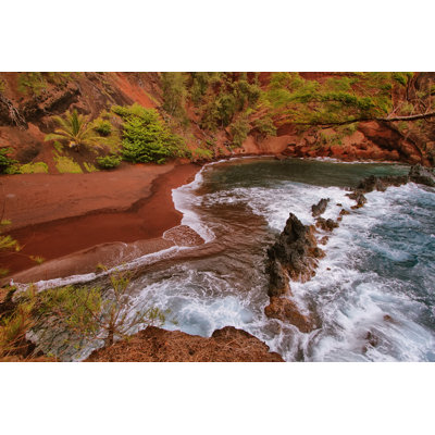 Kaihalulu Red Sand Beach - Wrapped Canvas Print