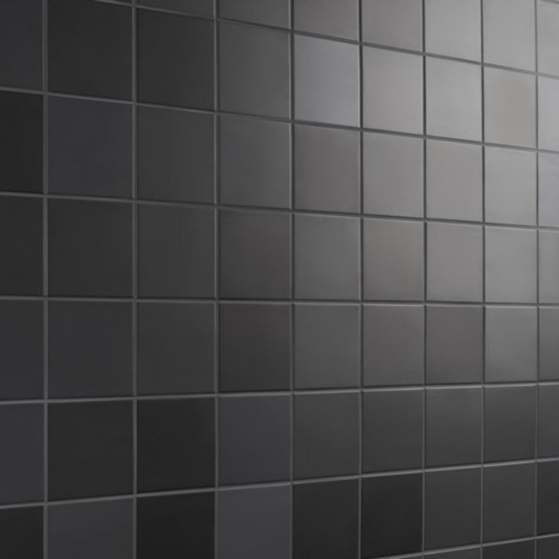 Born 5X5 Matte Porcelain Tile, Charcoal Gray