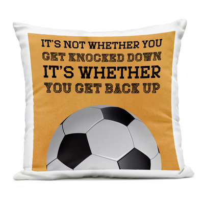 Stupell Industries Outdoor Printed Pillow, Design By Marcus Prime In Yellow Whether You Get Back Up