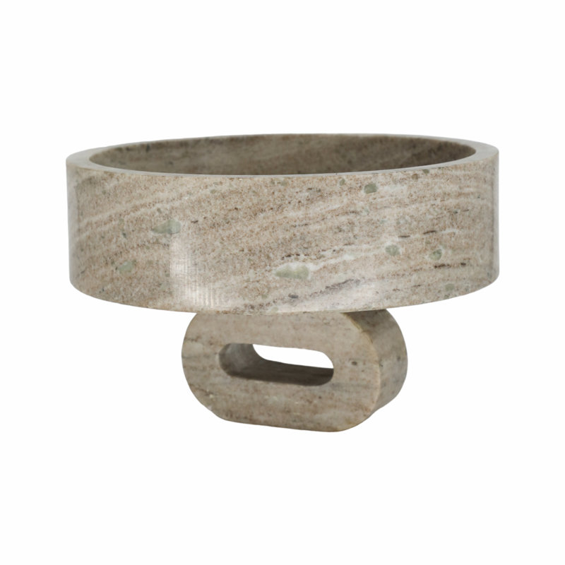 Latitude Run® 12" Dafne Marble Bowl, Beige