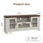 Buffet de 55,2 po avec armoire de rangement à porte en acrylique et armoire à café style campagne moderne avec tablettes réglables-858547205