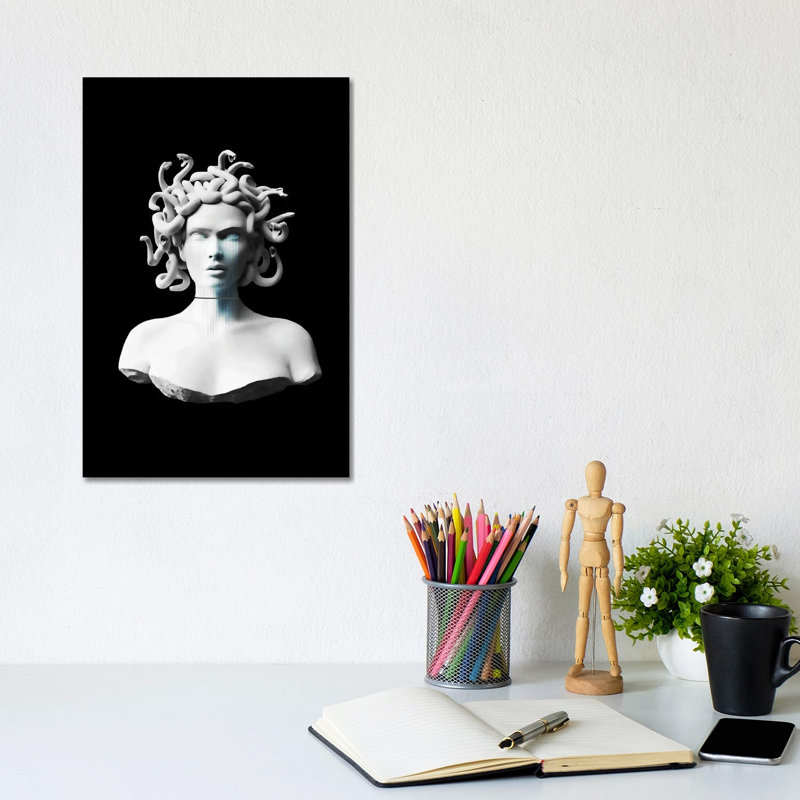 Giclée sur toile tendue avec méduse décontruite