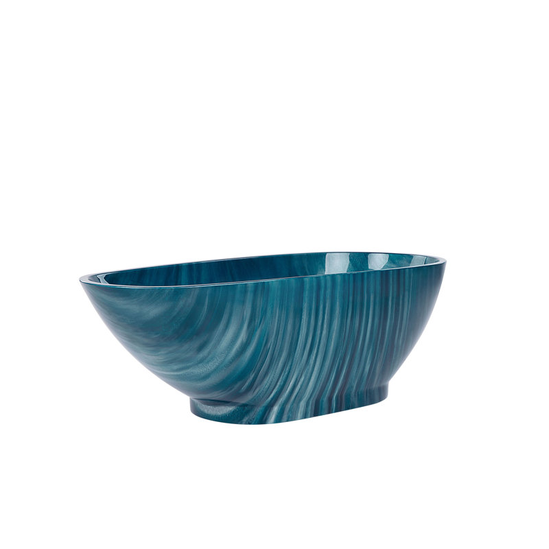 Thurber x Freestanding Acrylic Bathtub with Tap, Navy Blue