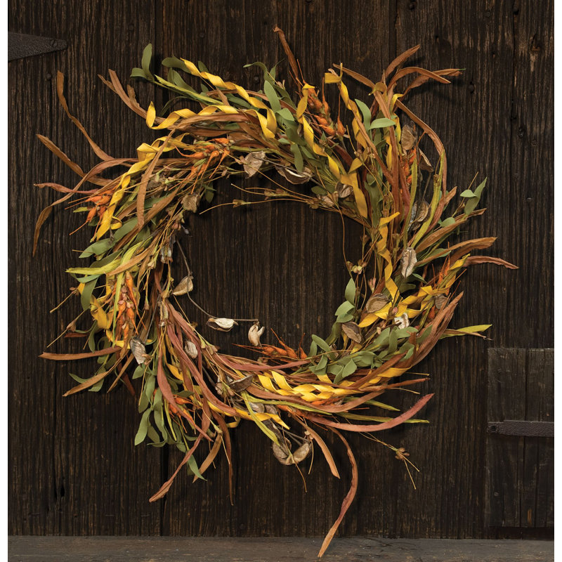 Couronne de blé et herbe 20 po