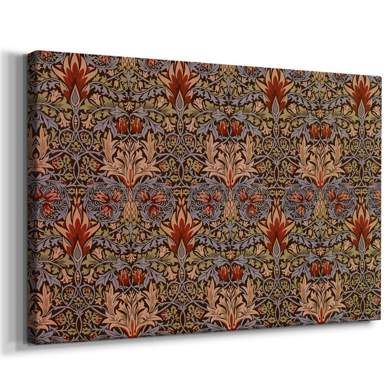 Motif floral symétrique (Duplicata de WLM58. JPG) -William Morris-Toile tendue avec châssis-c. 1876, 24 x 36