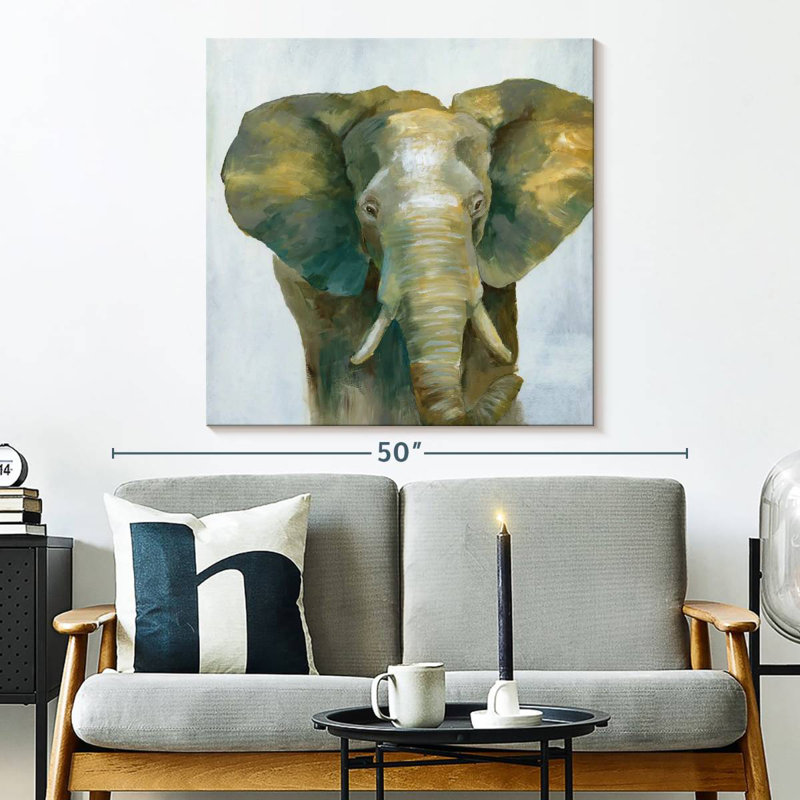 Brampt Jade Elephant, 33" H x 33" W