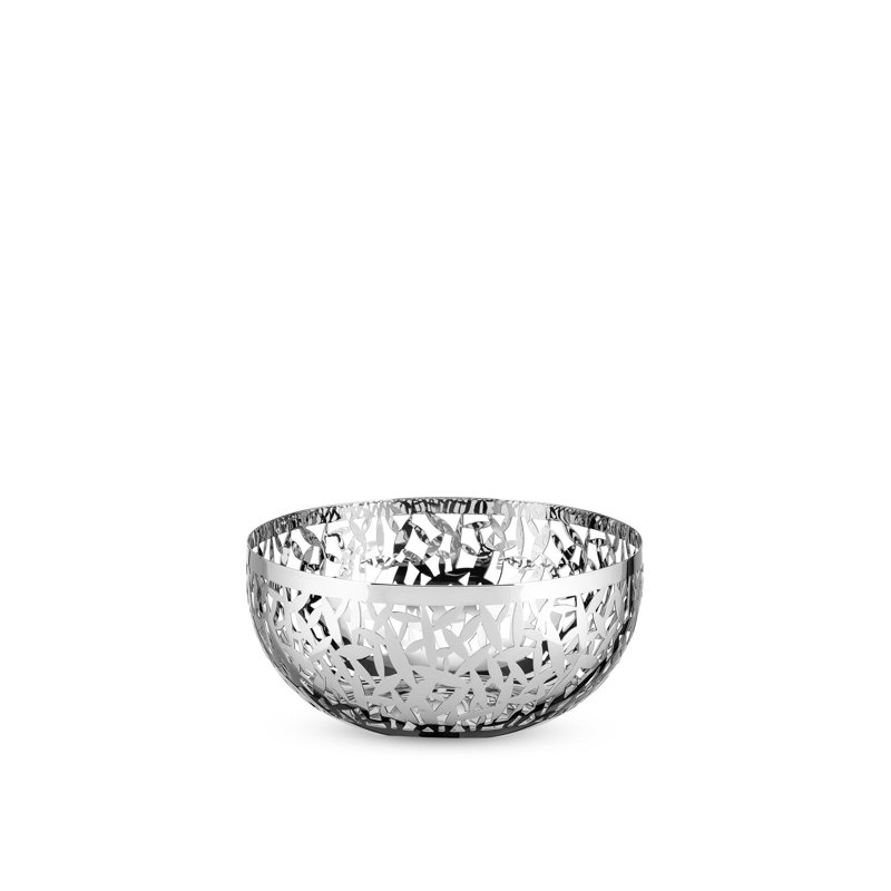 Cactus Steel Fruit Bowl, Small, Mirror Polished