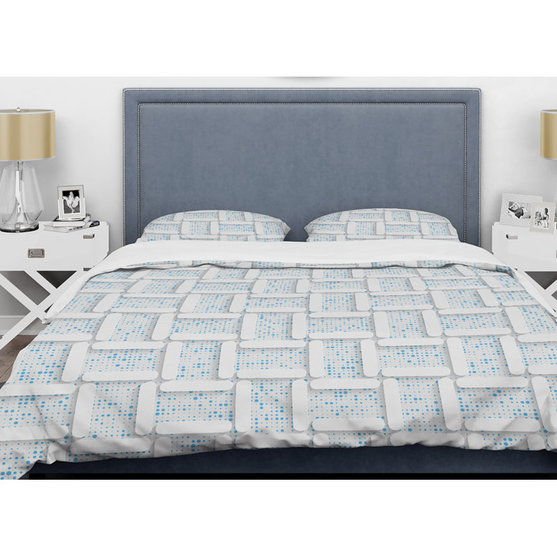 Retro Art Deco - Mid century bedding set - Modern Mid-century Bed cover set, Full/Queen Duvet Cover + 2 Shams
