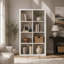 Rangement pour 8 cubes avec tablettes ouvertes au dos, bibliothèque de 2 x 4 cubes pour la maison et le bureau (blanc)