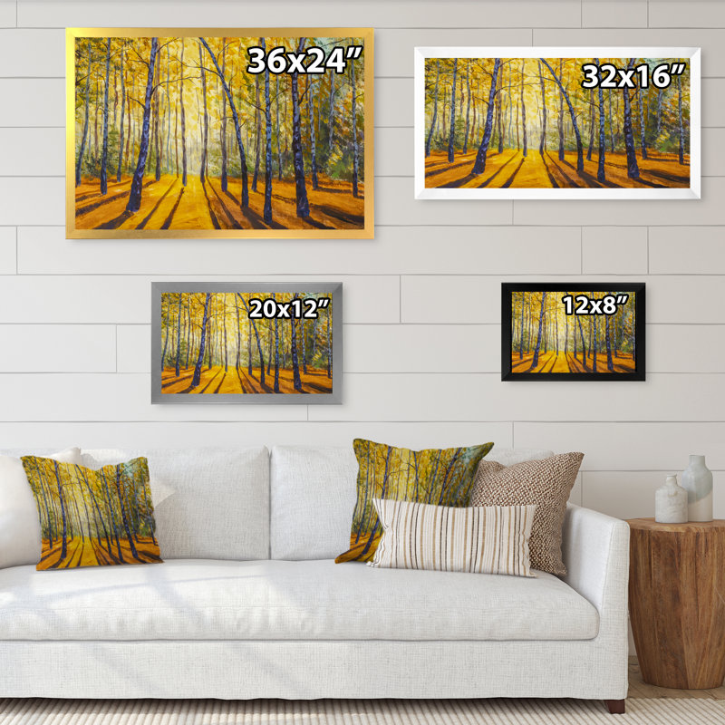 «Path To The Enchanted Forest», reproduction sur toile encadrée, Cadre doré, H 24 po x l 36 po x P 1 po