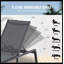 Chaise longue pour patio extérieur, chaise longue inclinable réglable à 5 positions, respirante et durable pour les bains de soleil, la piscine et la cour
