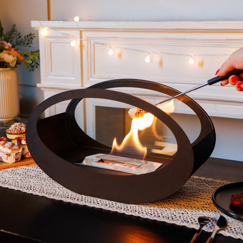 Bio-Ethanol Tabletop Fireplace with Flame Guard