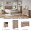 Commode en bois à 5 tiroirs 31,5 po Coghiel, gris-1539334516