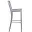Tabouret de bar d'intérieur et d'extérieur de qualité commerciale avec dossier à lattes verticales-444989070-424817862