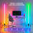Daybetter Smart Rgbic Corner Floor Lamp Set Of 2 - 40" Tall Led Color Changing Mood Lighting With Music Sync, Remote & App Control, Battery Powered (black)-1114004565