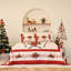 Janaid Beige/Red Microfiber Reversible Quilt Set Christmas Decoration Bedding Set-886627092