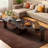 Modern Rectangle Coffee Table Set With Modular L-shape Design-493782613