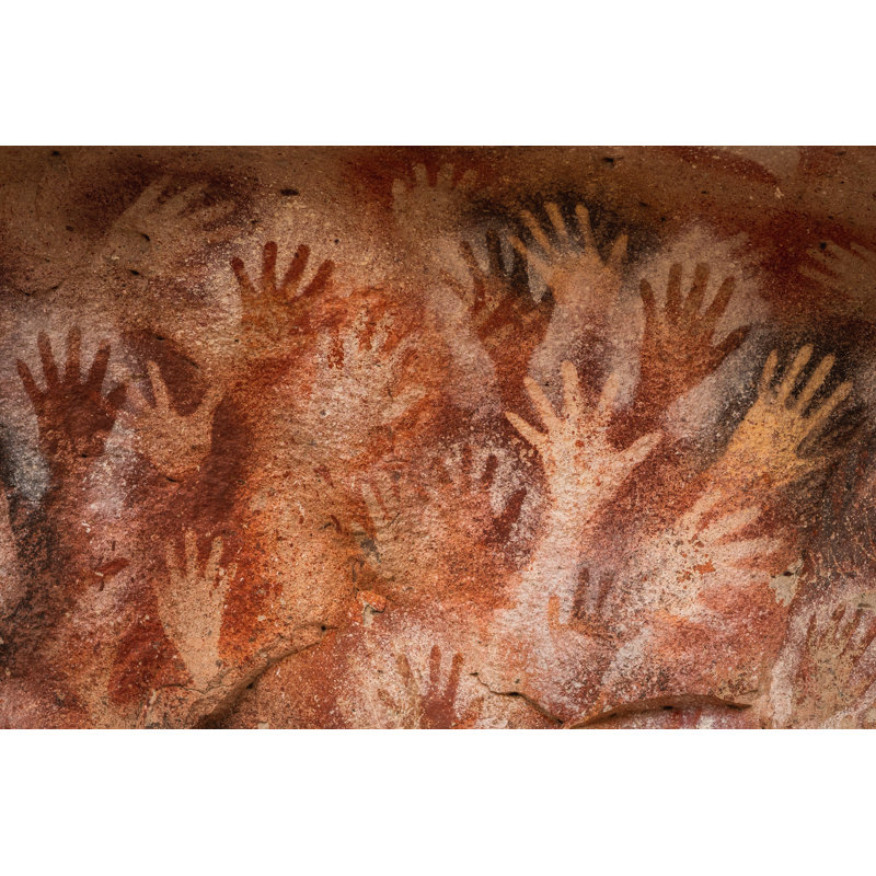 Hand Cave Paintings by Joshuajfrost - Wrapped Canvas Print, 81cm H x 122cm W x 3.8cm D