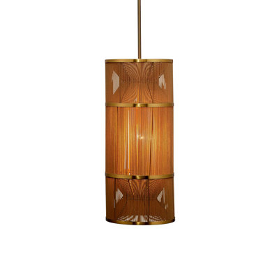 Luminaire suspendu en fer et en coton 1 lumière Congruent