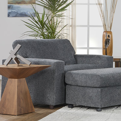 Fauteuil rembourré 51 po avec accoudoirs rembourrés - Frêne Contour