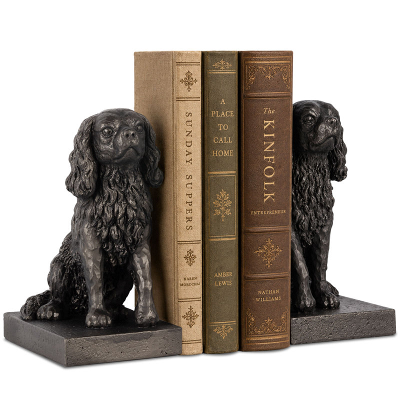 Serre-livres Cavalier King Charles Spaniel, Black/Brown