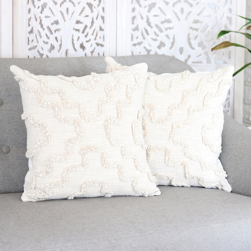  Housses de coussin en coton faites à la main Tunnels (paire)