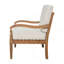 Causeuse d'extérieur en bois d'acacia avec coussins, finition avec tissu beige