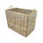 Set Of 2 Grey Rectangle Rattan Baskets