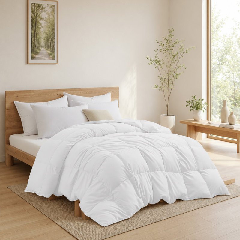 All-Season Duvet – Plush Goose Down & Breathable Comfort, White, Full/Queen