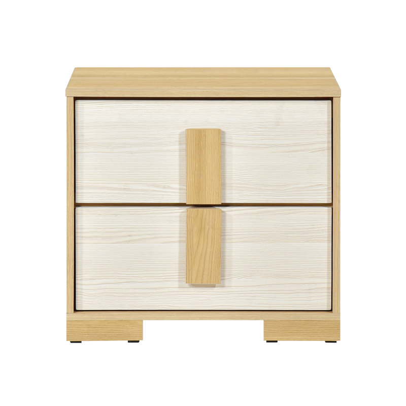 Table de chevet 2 tiroirs, table de chevet en bois