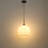 1 - Light Ribbed Frosted Glass Globe Pendant Light-73764690