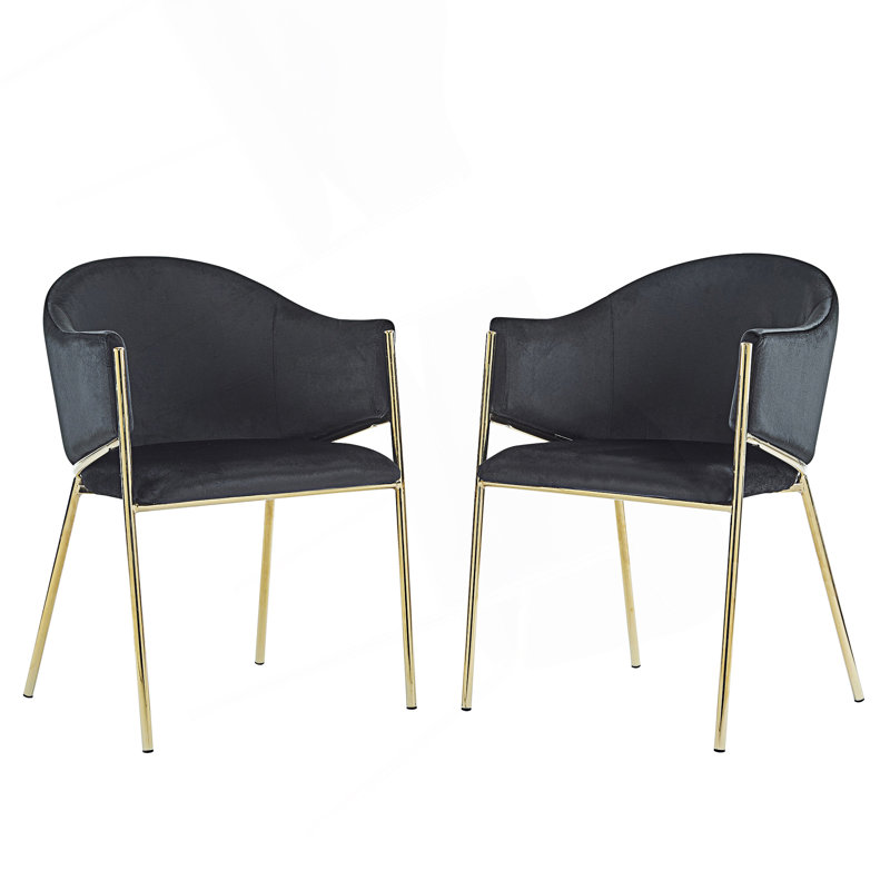 Chaise rembourrée Modern, Noir