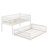 Wood Full XL Over Queen Bunk Bed With Ladder And Guardrails