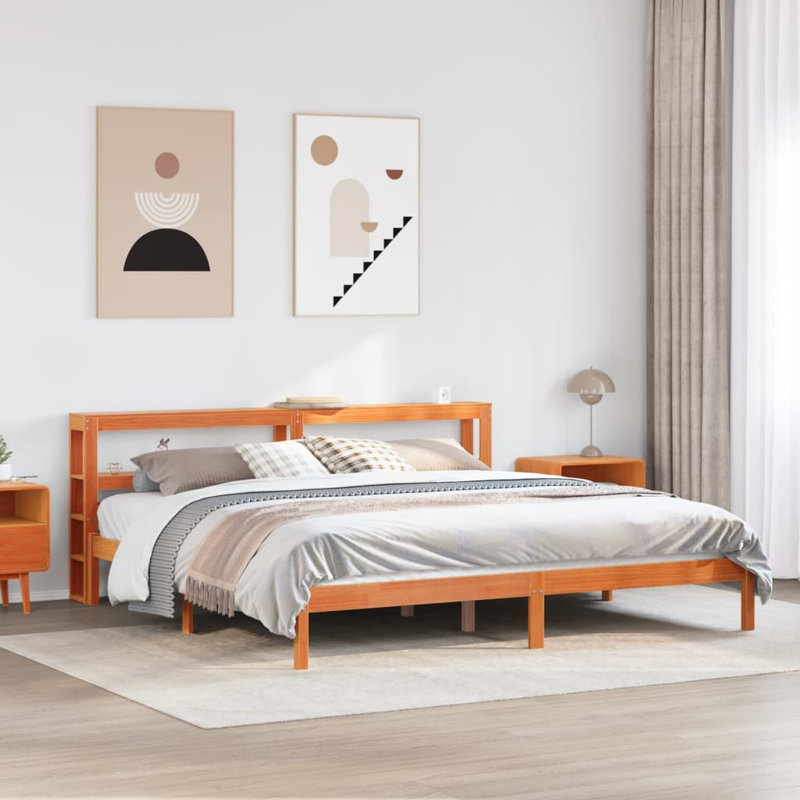 Aleida Bed Frame, 75 x 190cm, Brown