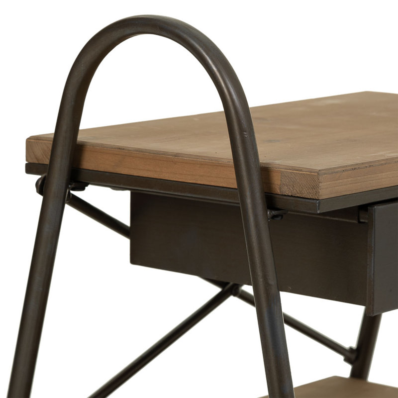 Ahnyia 52cm W Metal Bedside Table