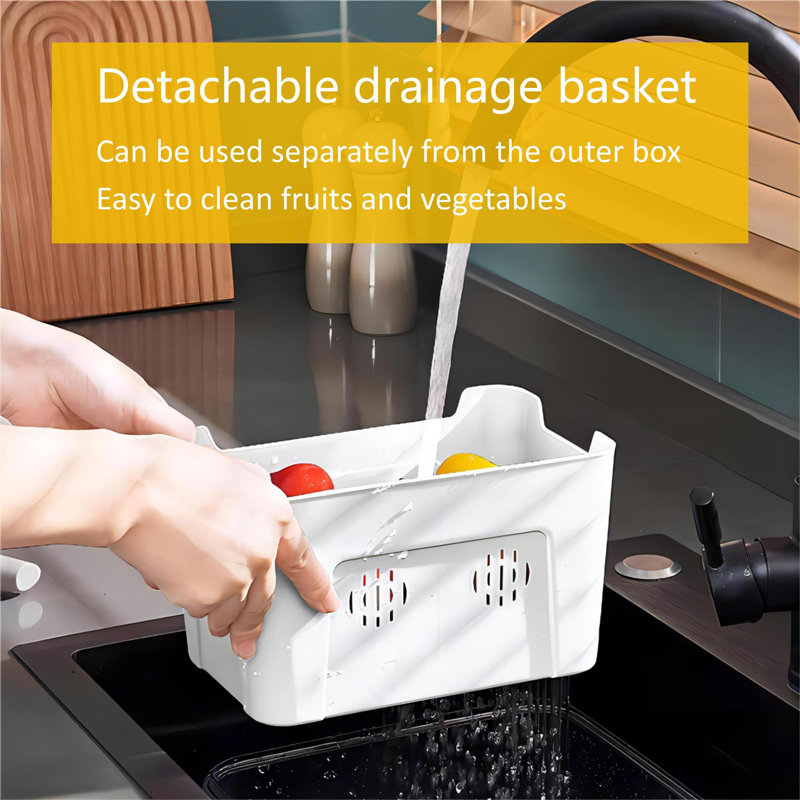 Fruit Storage Containers For Fridge,Refrigerator Organizer Bins With Lids,3 Removable Containers For Food,Fridge Organizers And Storage,Stackable Produce Berry Veggie Stay Fresh Containers