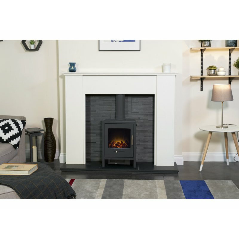 Bergen Adam 40cm W Electric Stove with 6142 BTU, Charcoal Grey