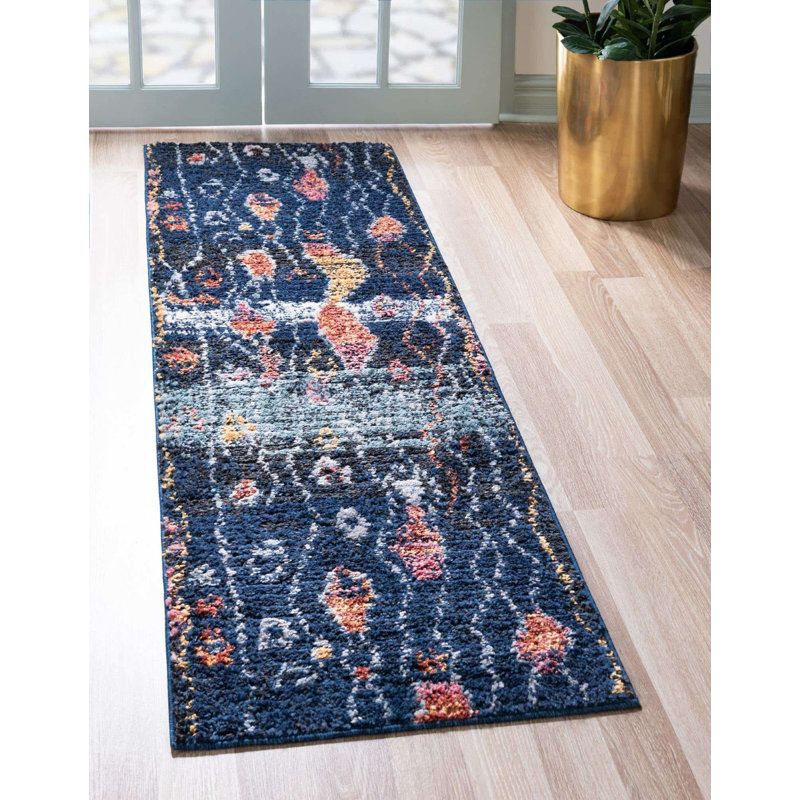 Victorville Abstract Indoor Rug, Runner 2'7" x 10'