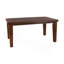 Table de salle à manger rectangulaire 1 pièce en chêne foncé avec rallonge de rangement en bois