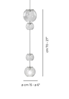 Oto 1 - Light Pendant, Crystal