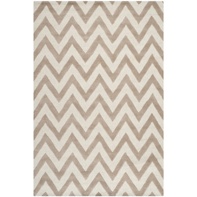 Sanyla Hand Tufted Wool Chevron Rug